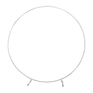 2m White Round Circular Metal Backdrop Decorative Arch 