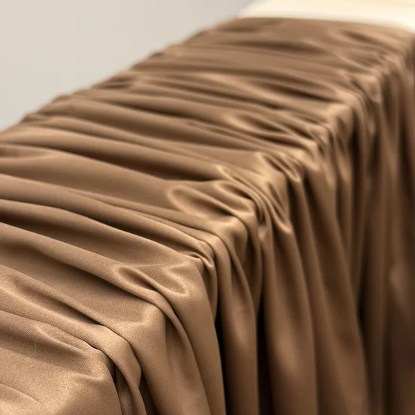 Vienna Coffee Satin Look Event Styling Draping and Table Fabric 3m