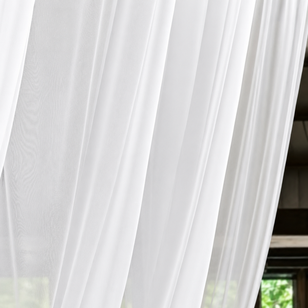 Wide White Chiffon Fabric Drape 10m