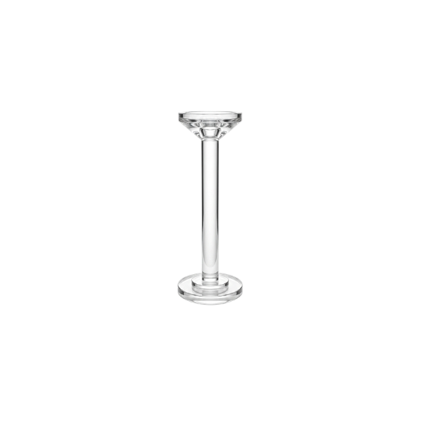 6 x Clear Crystal Glass 2 in 1 Taper and Pillar Candle Holders 30cm