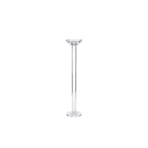 6 x Clear Crystal Glass 2 in 1 Taper and Pillar Candle Holders 50cm