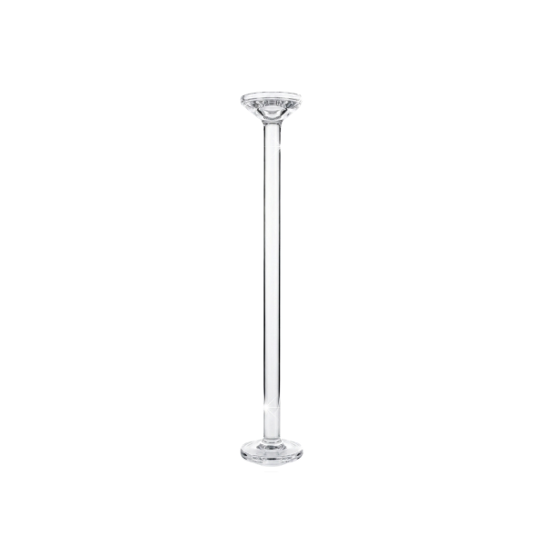 6 x Clear Crystal Glass 2 in 1 Taper and Pillar Candle Holders 60cm