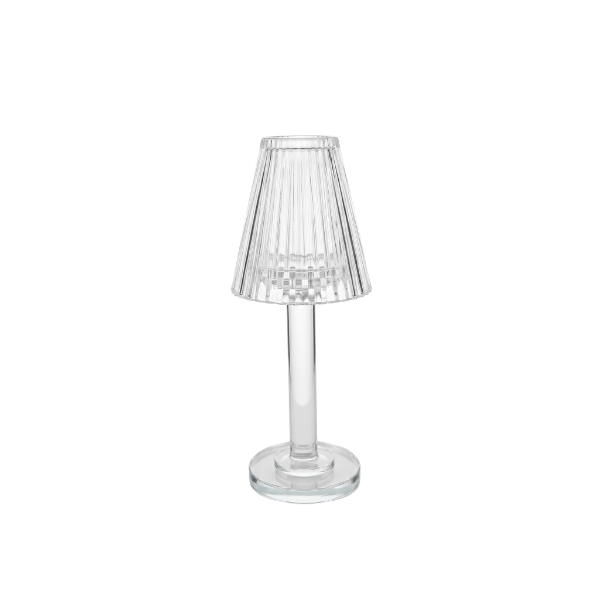 6 x Clear Crystal Glass Candle Lamps Small