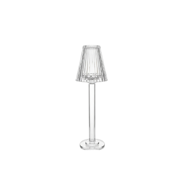 6 x Clear Crystal Glass Candle Lamps Medium