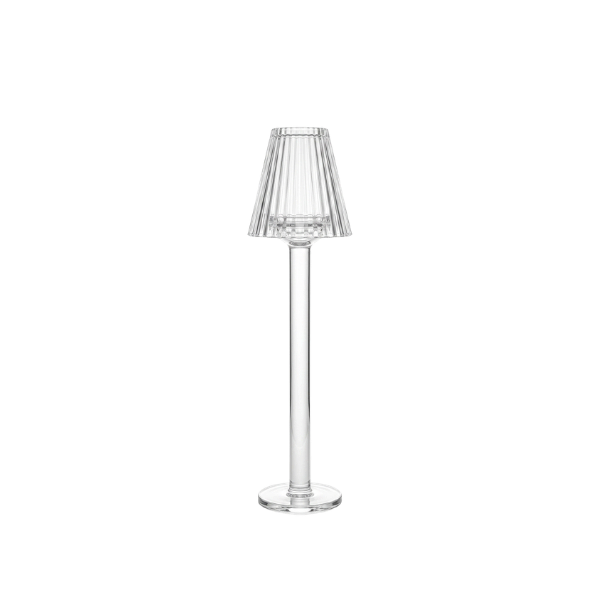 6 x Clear Crystal Glass Candle Lamps Large