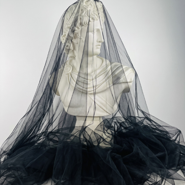 Black Romantic Soft Tulle Fabric Drape 10m