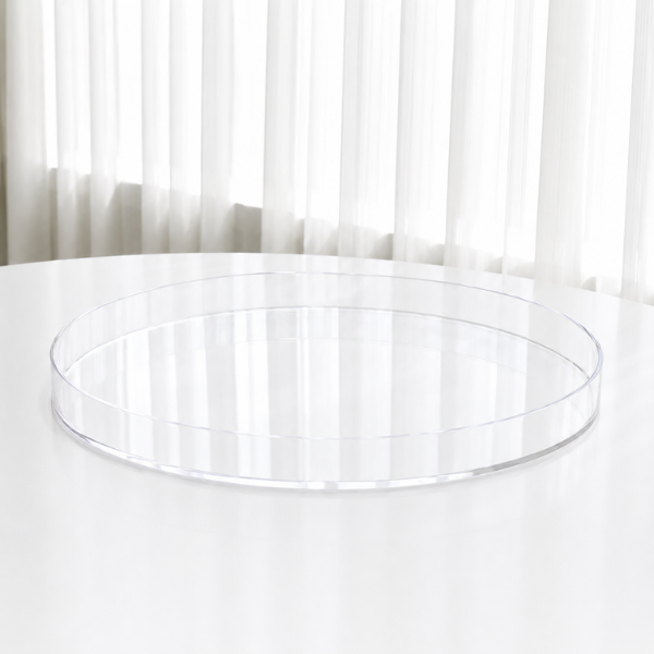 Clear Acrylic Round Spill Tray 60cm