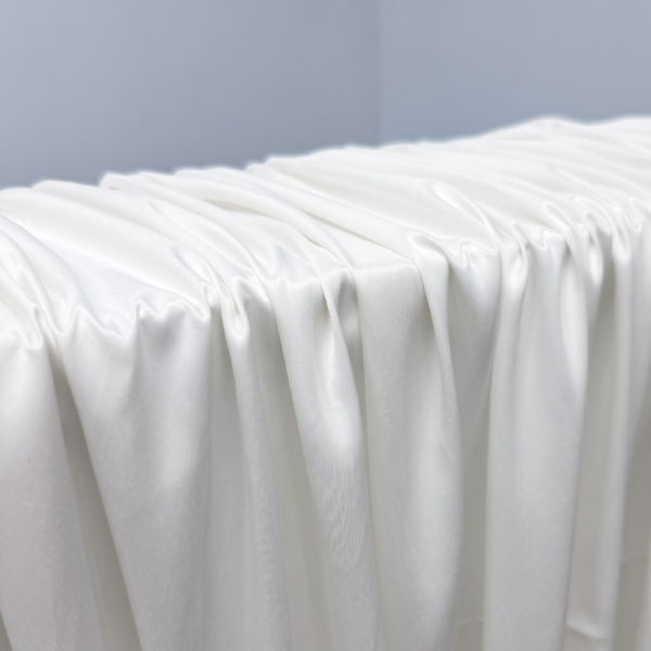 White Satin Look Event Styling Draping and Table Fabric 3m