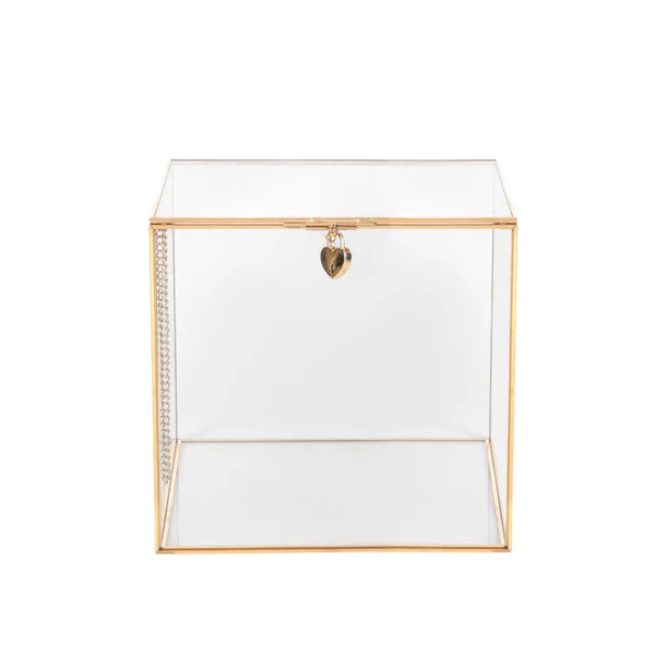 Gold and Glass Cubic Display Box