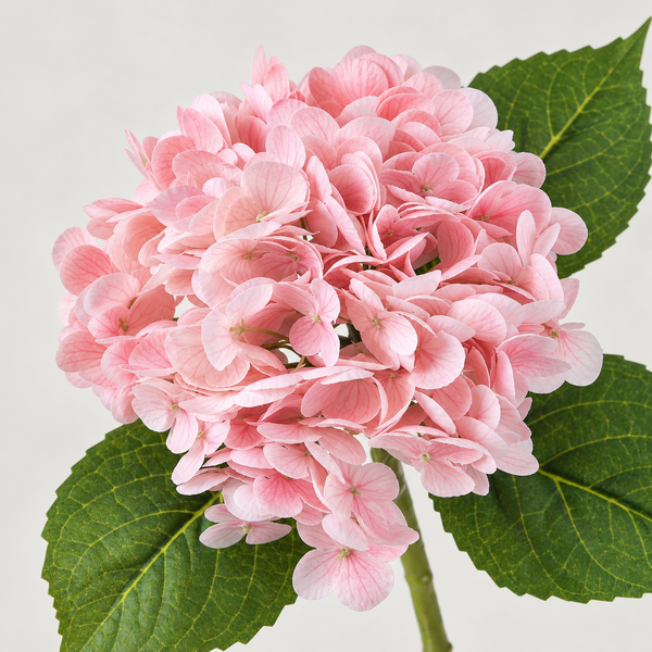 Real Touch Artificial Hydrangeas Pink 50cm