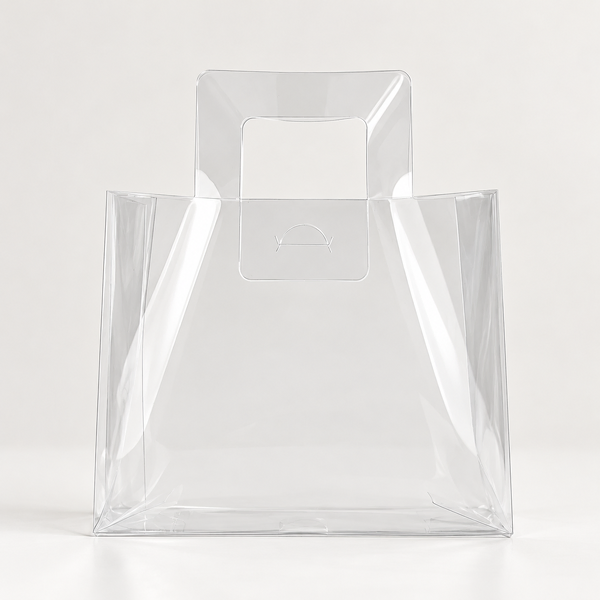 10 x Clear PVC Gift Bag with Handle