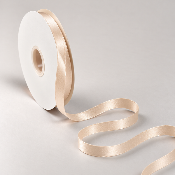 Double Faced Satin Ribbon Champagne 10mm x 91m