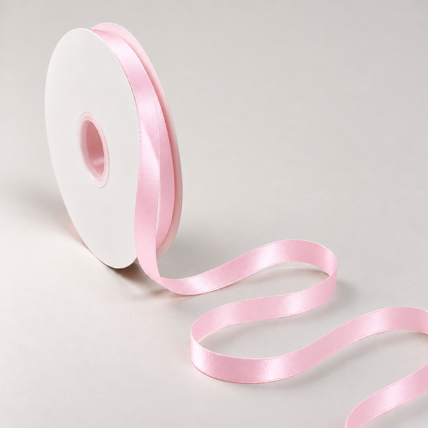 Double Faced Satin Ribbon Rose Pink 10mm x 91m