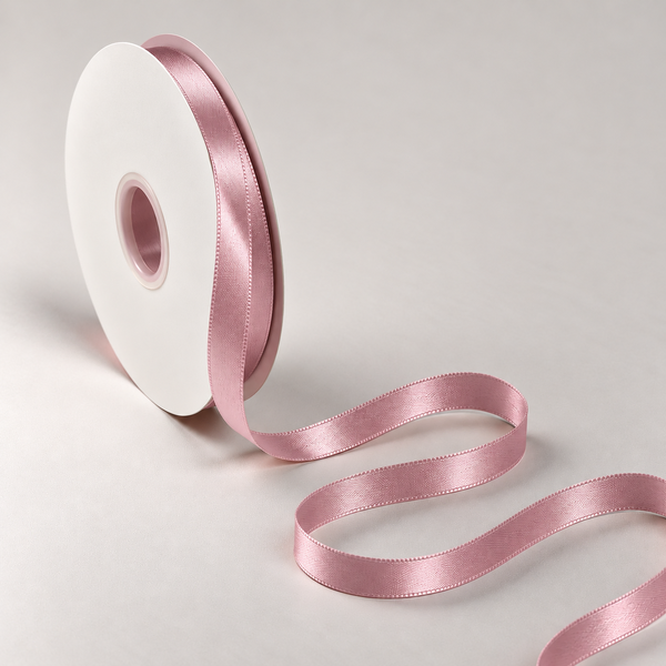 Double Faced Satin Ribbon Dusty Rose 10mm x 91m