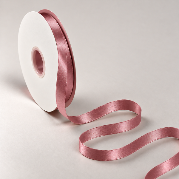 Double Faced Satin Ribbon Vintage Rose 10mm x 91m