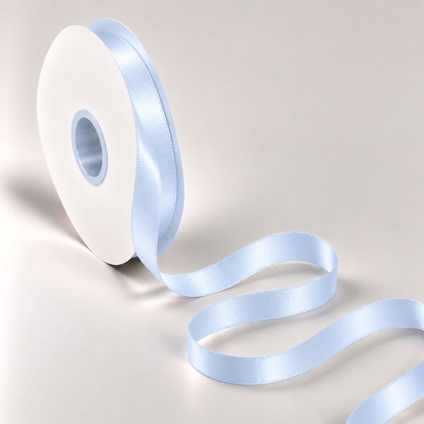 Double Faced Satin Ribbon Pestal Blue 10mm x 91m