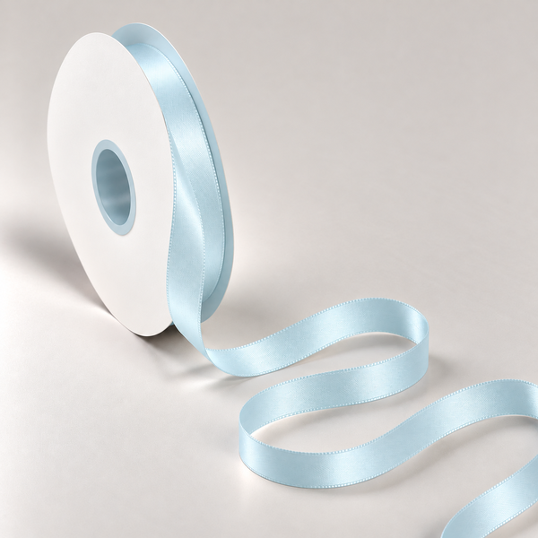 Double Faced Satin Ribbon Sky Blue 10mm x 91m