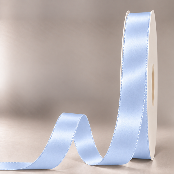 Double Faced Satin Ribbon Pastel Blue 25mm x 91m