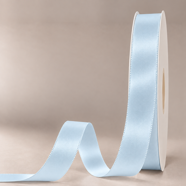 Double Faced Satin Ribbon Sky Blue 25mm x 91m
