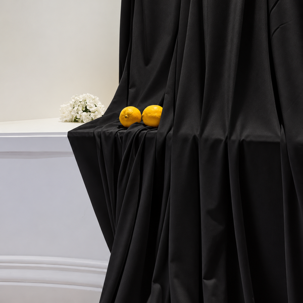 Black Spandex 4-Way Polyester Stretch Backdrop Curtain Panel 1.5m x 3mL