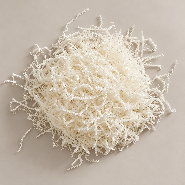 Crinkle Cut Paper Shreds Gift Box Filler Off White 5kg