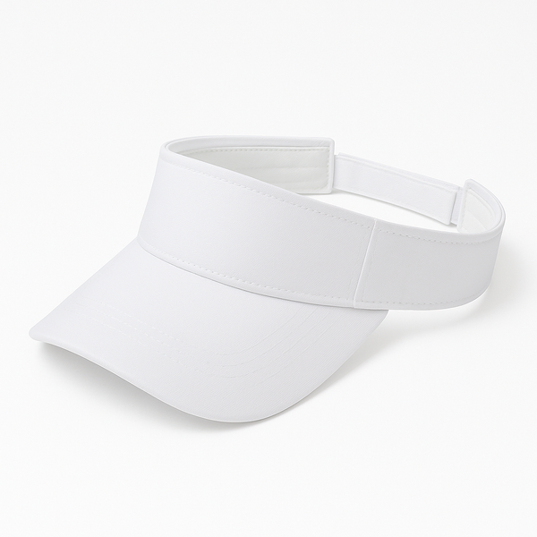 Bulk Lot x 12 Plain White Visor Golf Tennis Caps  Hat Cap New