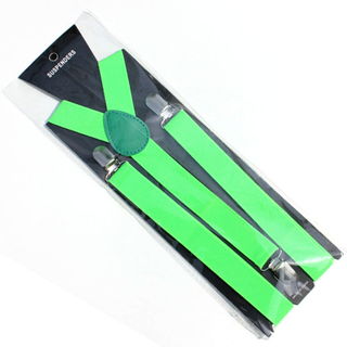 10 x Light Green Mens Womens Y-Back Clips Suspenders Adjustable Elastic Braces