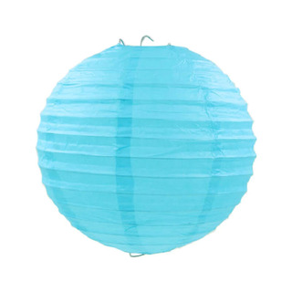 12 x Blue Round 8" Paper Lantern