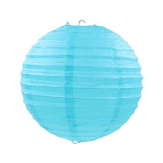 12 x Blue Round 8" Paper Lantern