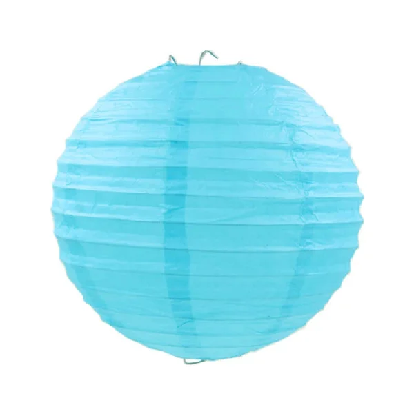12 x Blue Round 8" Paper Lantern