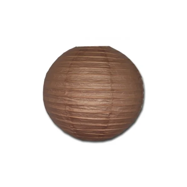 12 x Brown Round 8" Paper Lantern