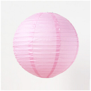 12 x Light Pink Round 8" Paper Lantern