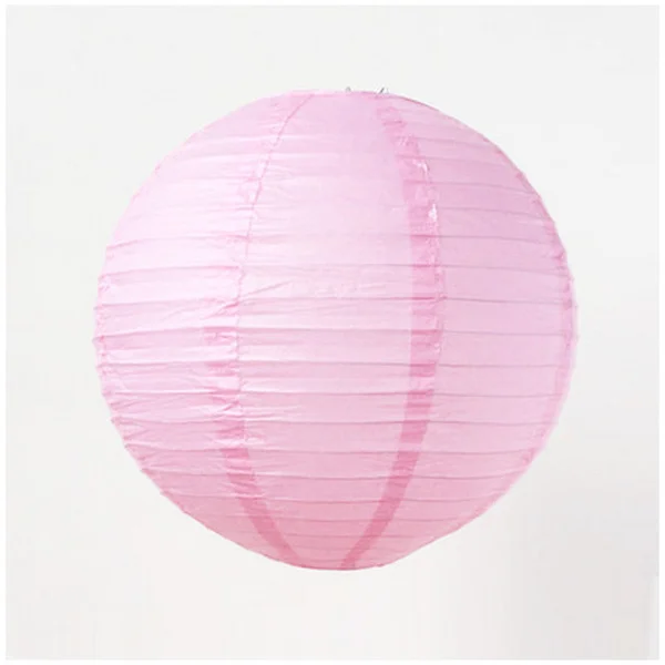 12 x Light Pink Round 8" Paper Lantern