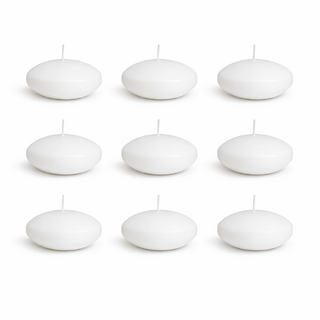 12 x Candle Do Large Pure White Floating Candles 7-9hrs