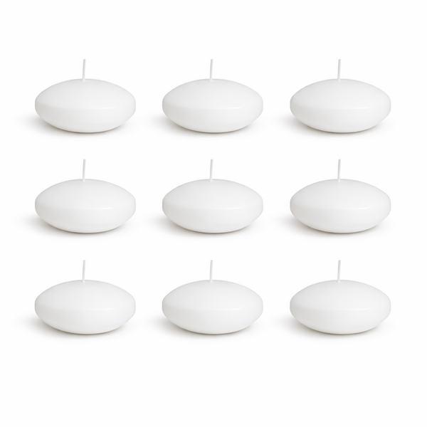 12 x Candle Do Large Pure White Floating Candles 7-9hrs