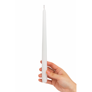 Clearance 120 x White Unscented Tapered Taper Candles 25cm Long