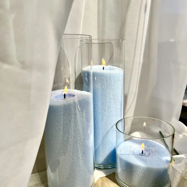 CandleDo Baby Blue Sand Candle Wax 10kg with 50 Wicks 