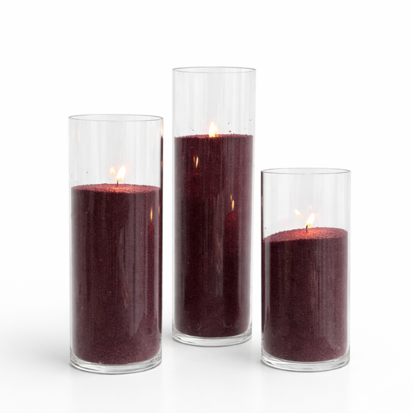CandleDo Burgundy Red Sand Candle Wax 10kg with 50 Wicks