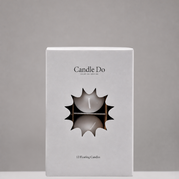 12 x Candle Do Medium Pure White Floating Candles 6hrs