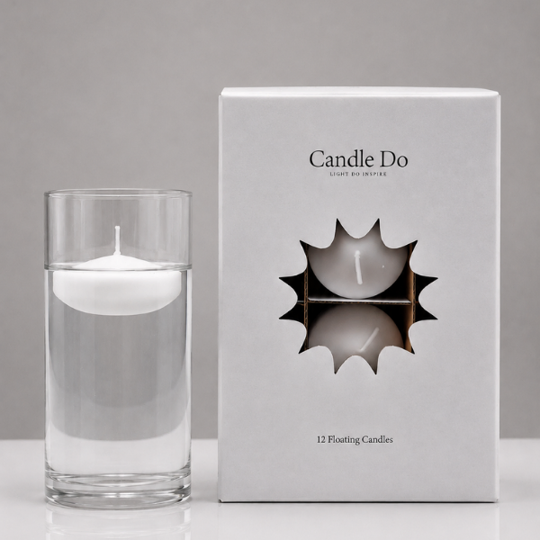 120 x Candle Do MediumPure White Unscented Floating Candles 6hrs Bulk
