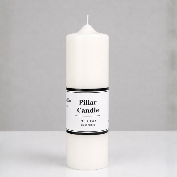 12 x Candle Do White Unscented Pillar Church Candles 7 x 25cm Wholesale Bulk