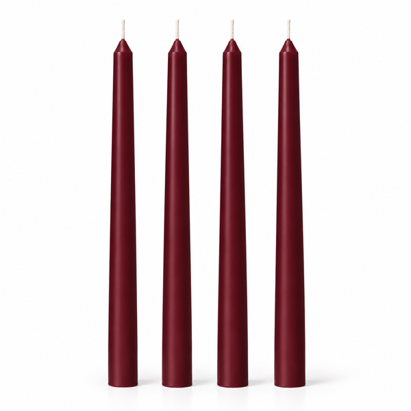 Candle Do 4 x Taper Candles Burgundy 30cm