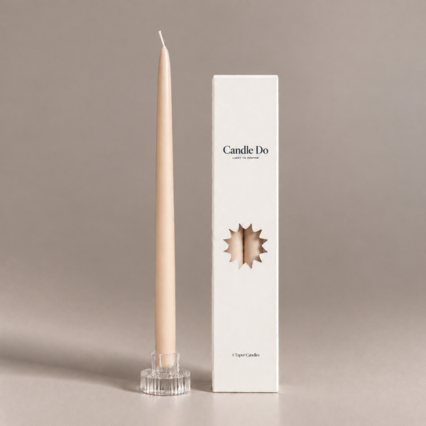 CandleDo 48 x Statement Taper Candles Nude 40cm
