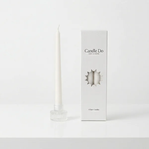 48 x Candle Do Off White Unscented Tapered Taper Candles 30cm Long Wholesale Bulk