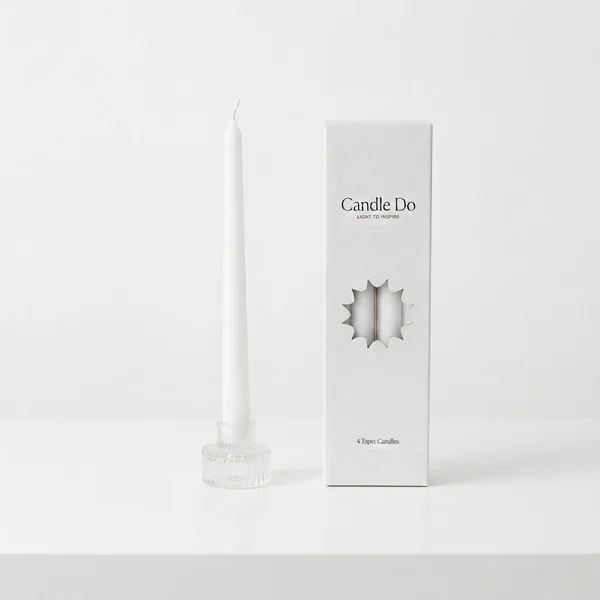 48 x Candle Do White Unscented Tapered Taper Candles 30cm Long Wholesale Bulk