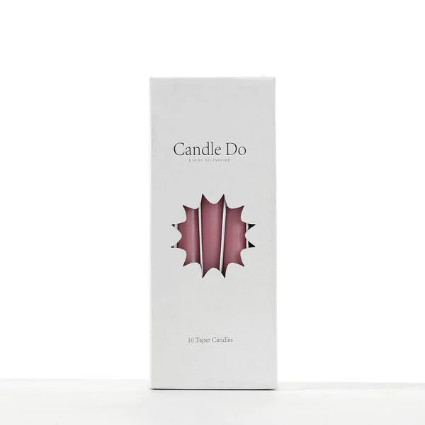 120 x Candle Do Dusty Pink Unscented Tapered Taper Candles 25cm Long Wholesale Bulk