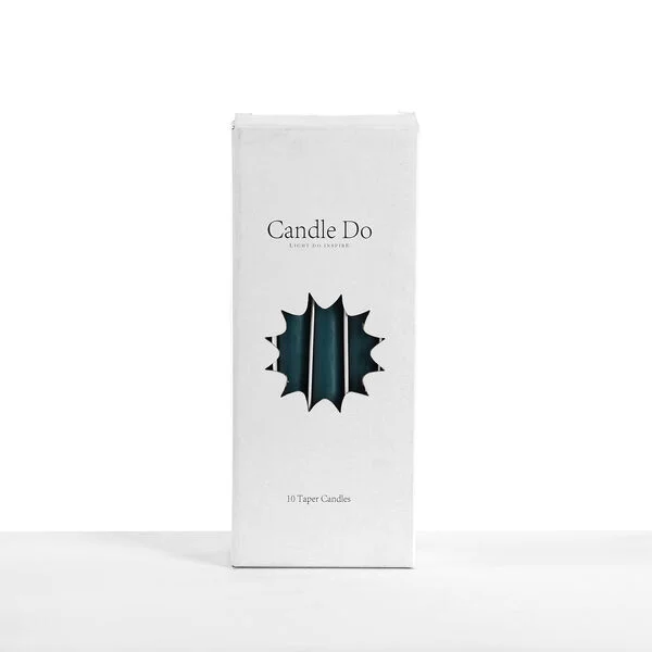 120 x Candle Do Ever Green Unscented Tapered Taper Candles 25cm Long Wholesale Bulk