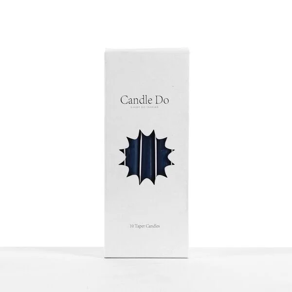 120 x Candle Do Dodge Sapphire Blue Unscented Tapered Taper Candles 25cm Long Wholesale Bulk