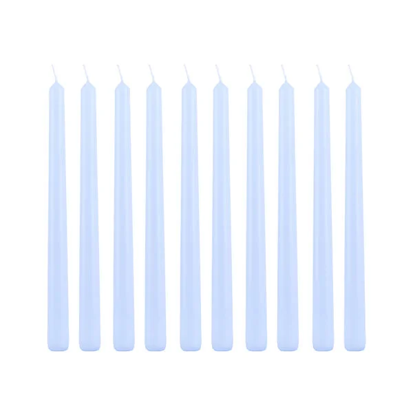 Candle Do 10 x Taper Candle Light Blue 25cm