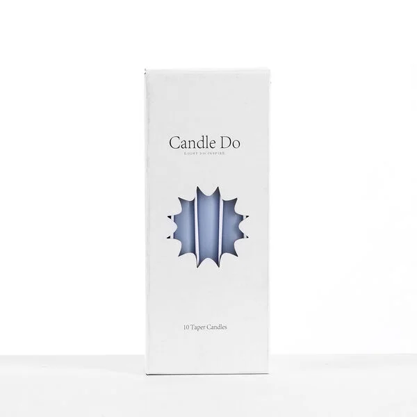 120 x Candle Do Light Blue Unscented Tapered Taper Candles 25cm Long Wholesale Bulk